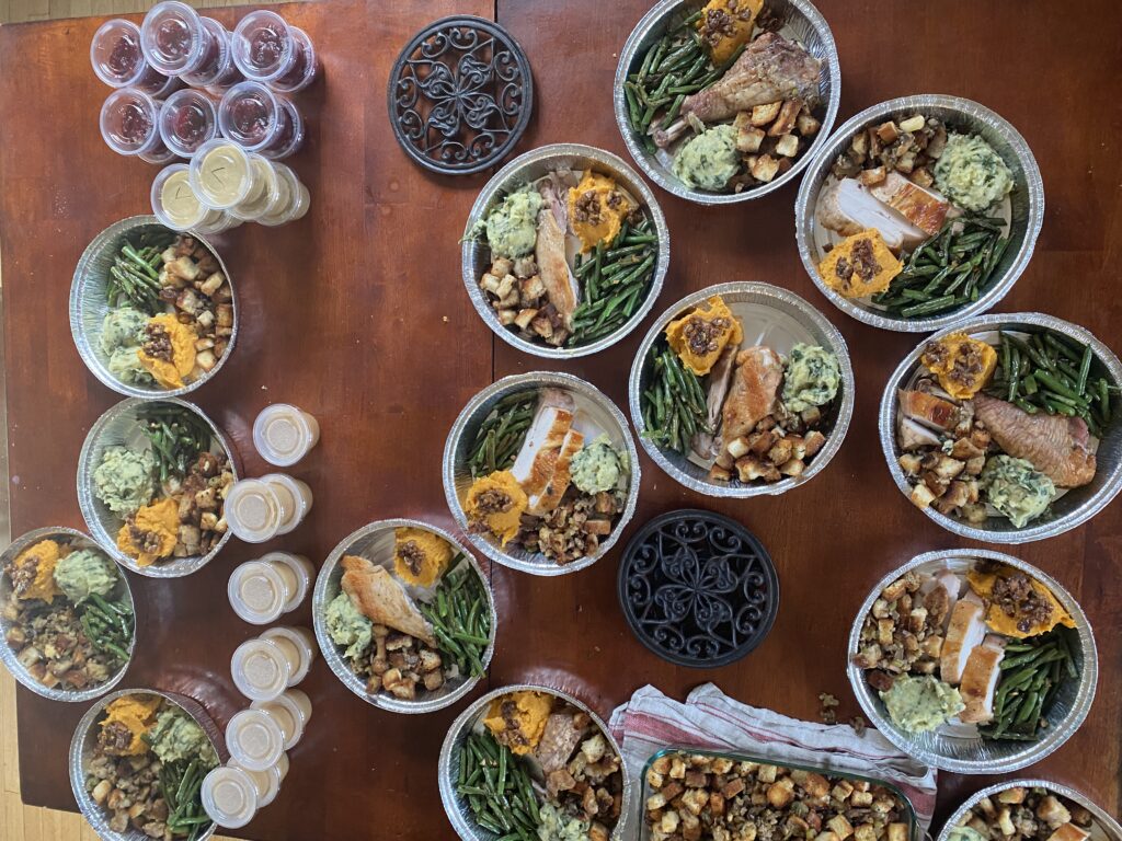 Thanksgiving 2020, packed into to-go containers